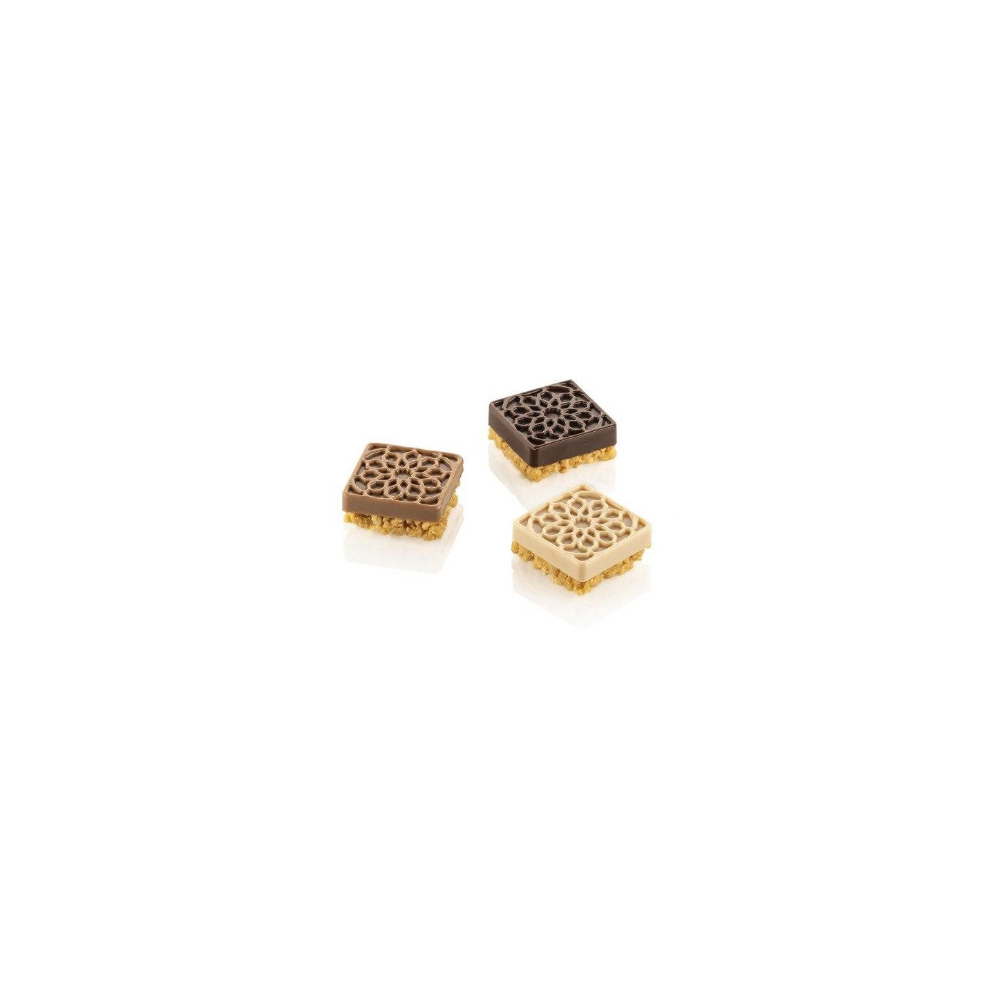 Moule Silicone Silikomart SF378 Mauresque Round - 15 Alvéoles Ø40x16 Mm - Pour Chocolats, Glaçages, Mini-cakes