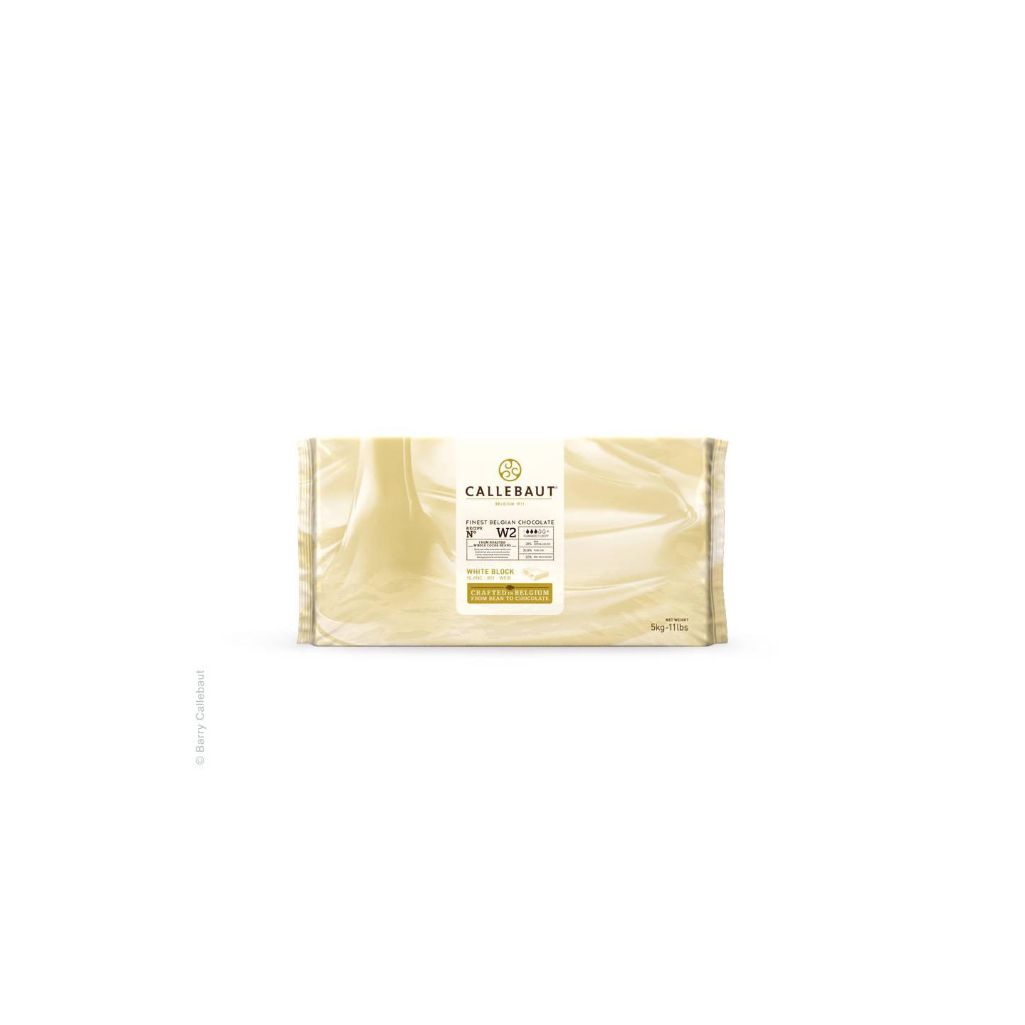Chocolat de couverture blanc 28% bloc 5kg CALLEBAUT