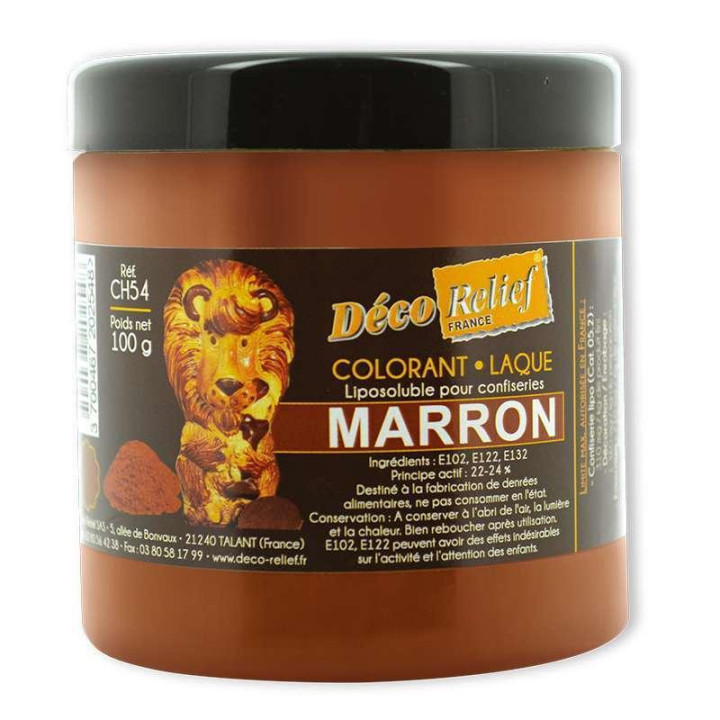 Colorant naturel marron (poudre alimentaire) 50 g - Deco Relief