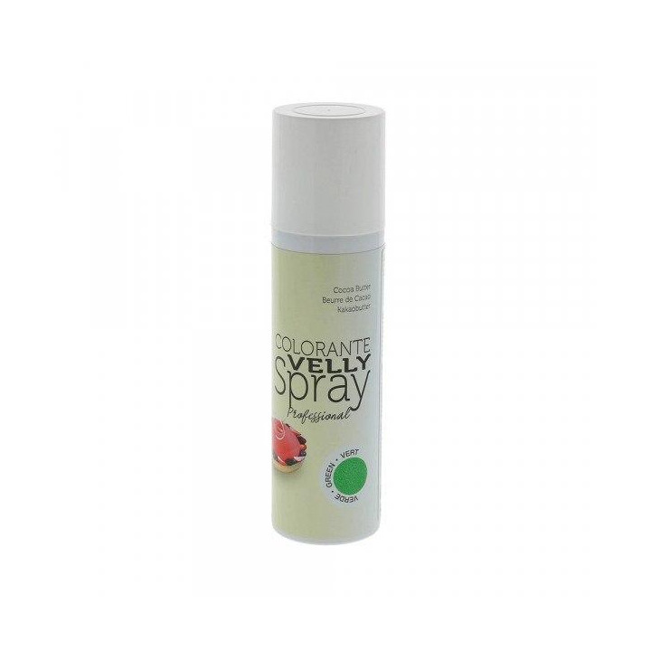 Bombe spray alimentaire effet velours vert clair 250 mL - Velly Spray