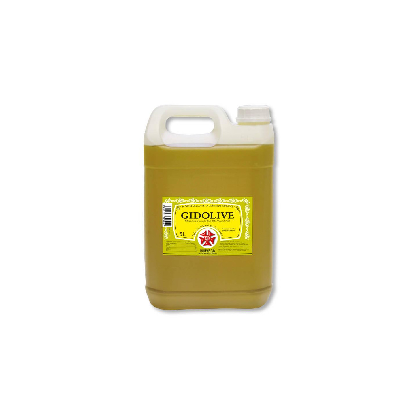 Huile GidOlive - mélange tournesol/olive 5L