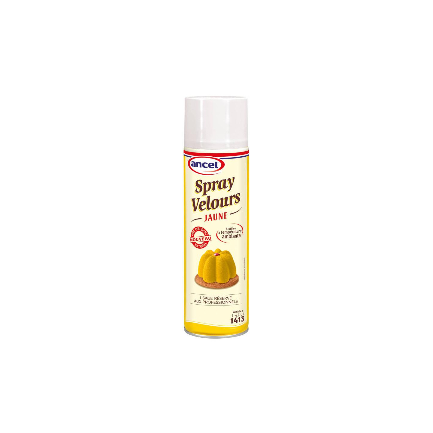 Spray effet velours jaune pour vos entremets