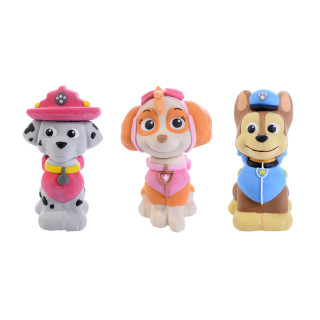 Pack de 3 figurines en sucre Pat Patrouille Stella, Chase et Marcus