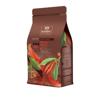 Chocolat de couverture noir 50 % cacao Force noire 1 kg - Cacao Barry