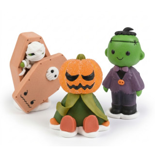 Figurine sucre citrouille fantome Halloween decoration gateau comestible
