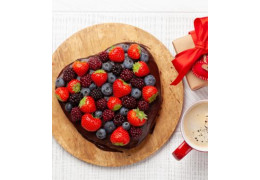 Gâteau chocolat Cœur pour la Saint Valentin