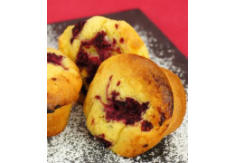 Muffins framboise et pépites de chocolat